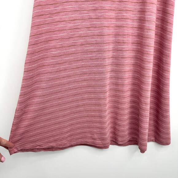 Madewell Highpoint Tank Dress in Chapin Stripe Sz Large Weathered Berry - Picture 9 of 13